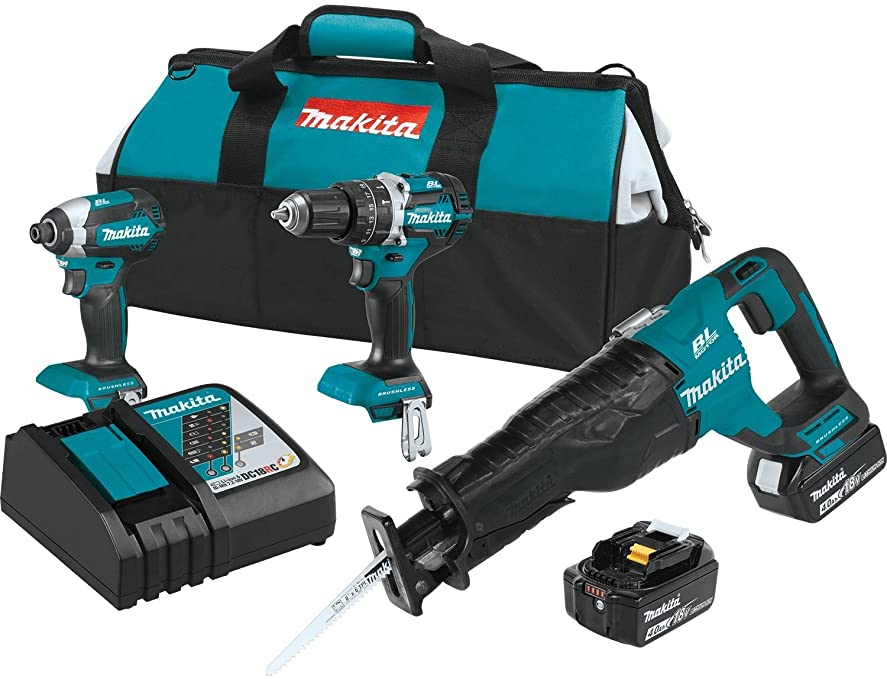 Buy Makita XT328M 3 Piece 4.0 Ah 18V LXT Lithium-Ion Brushless Cordless Combo Kit 