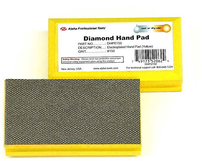 Buy (1) 150 Grit Alpha Diamond Hand Polishing Pad 