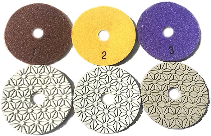 Buy 3pcs/Set Diamond Wet 3 Steps Polishing Pad 4