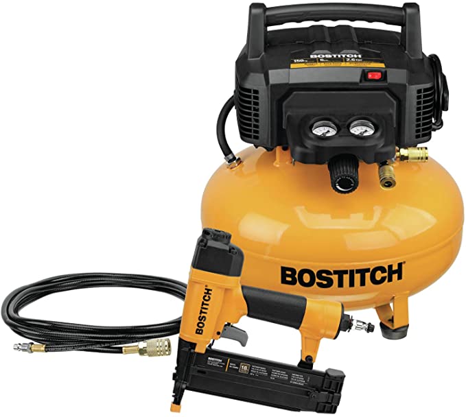 Buy 1-Tool BOSTITCH Air Compressor Combo Kit with Brad Nailer BOSTITCH Air Compressor Combo Kit with Brad Nailer BOSTITCH Air Compressor Combo Kit (BTFP1KIT)  