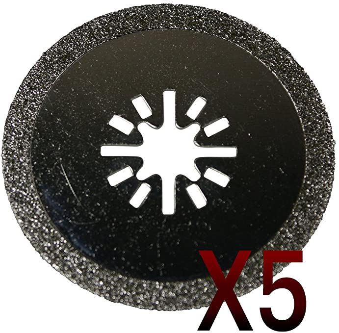 Buy Oscillating Multi Tool Saw Blades for Fein Multimaster, 5 Pack of Electroplated Diamond 2-1/2