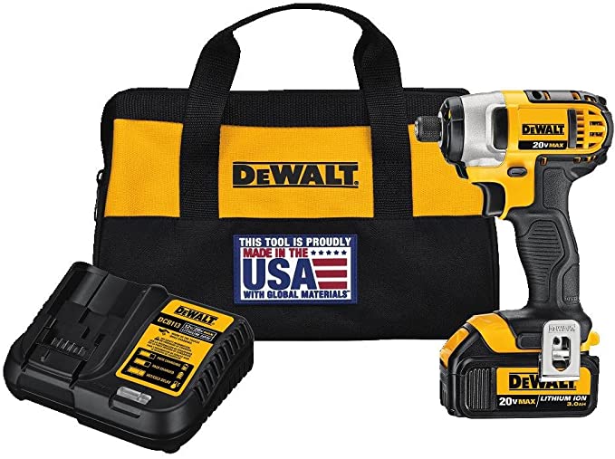 Buy 1/4-Inch DEWALT 20V MAX* Impact Driver Kit with 1 Battery (DCF885L1)  