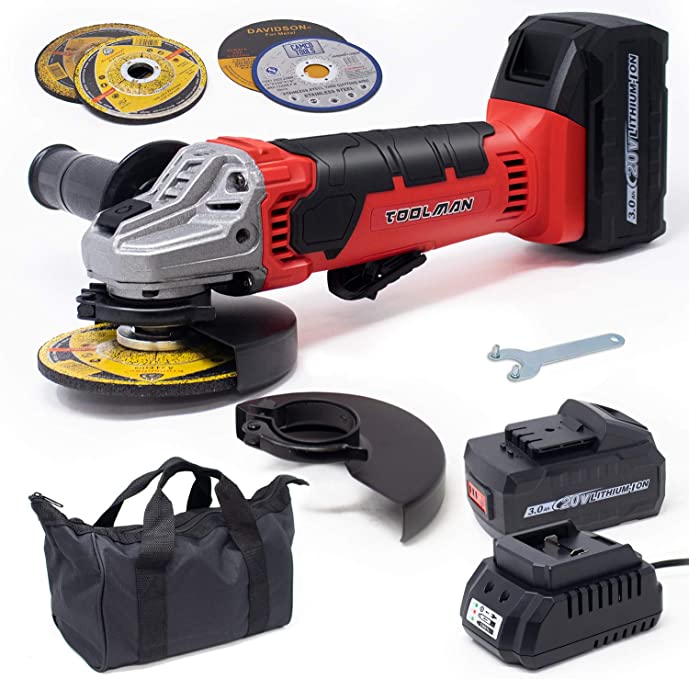 Buy Brushless Toolman Cordless Angle Grinder 20V 4-1/2