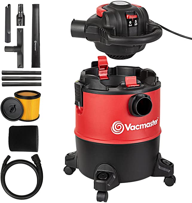 Buy Vacmaster VBVB611PF 1101 6 Gallon 5 Peak HP Wet Dry Shop Vacuum 1-1/4 Inch Hose Powerful Suction with Detachable Blower Vacmaster VBVB611PF 1101 6 Gallon 5 Peak HP Wet Dry Shop Vacuum 1-1/4 Inch Hose 