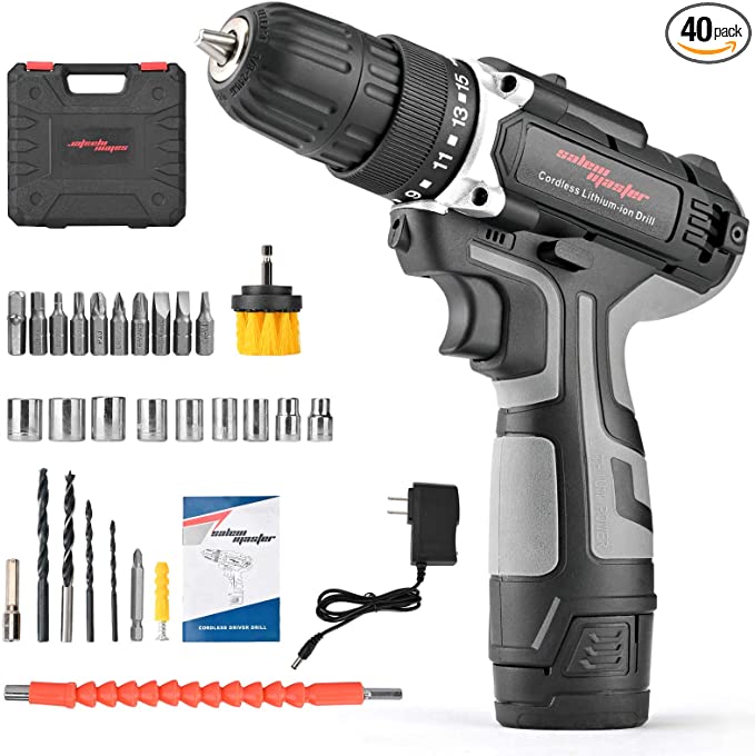 Buy SALEM MASTER Cordless Power Drill, 12V Power Drill 30Nm, 3/8