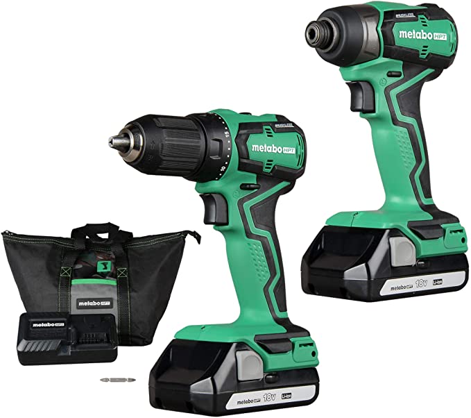 Buy Metabo HPT Cordless 18V Drill and Impact Driver Combo Kit | KC18DDX | Sub-Compact | Brushless Motor | Lithium-Ion Batteries | Lifetime Tool Warranty 