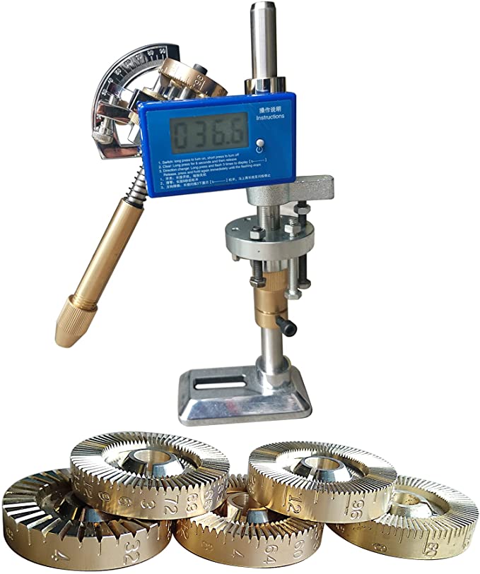 Buy BAXIONGDI digital angle facet manipulator with 5 index wheels (32,64,72,80,96), angle positioning robot arm, multi-height positioning manipulator, for jewelry, jade, gem angle grinding&polishing 