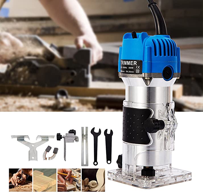 Buy Wood Routers, Wood Trimmer Router Tool, Compact Wood Palm Router, Tool Hand Trimmer, Woodworking Joiner, Cutting Palmming Tool, 30000 RPM 1/4