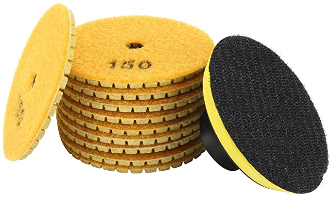 Buy 10pcs uxcell 3-inch Diamond Wet Polishing Pad Grit 150 for Granite Stone Marble 