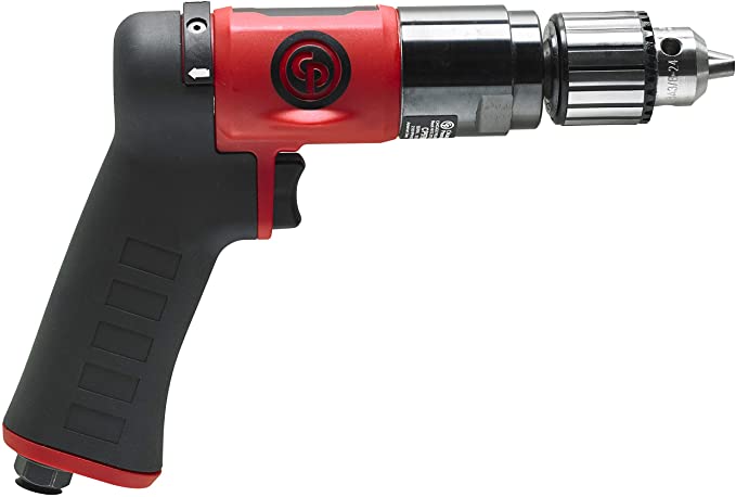 Buy CP9790C Chicago Pneumatic Composite Lightweight Reversible Air Drill with Pistol Grip, 3/8-Inch Keyed Chuck, and 2,100 RPM 