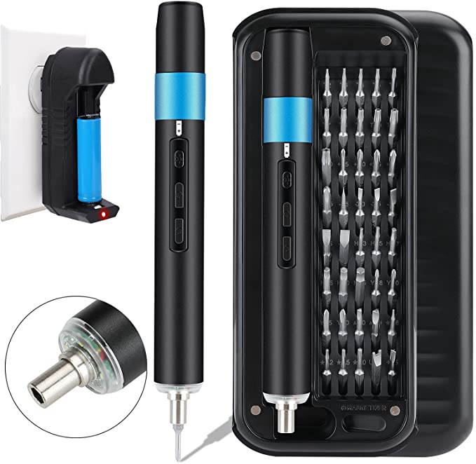 Buy Power Screwdriver Kit Repair Tool for Computer Latop Phone Watch POWERAXIS Mini Electric Screwdriver, Portable Small Cordless Precision Screwdriver Set Rechargeable with Led Light & 40 Precision Bits, Power Screwdriver Kit Repair Tool for Computer Latop Phone Watch 