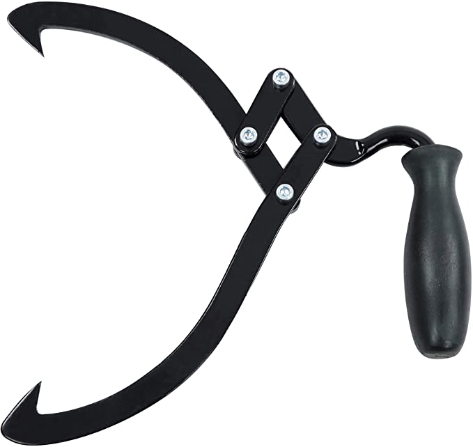 Buy Felled Log Tongs - 10in Manual Log Lifter Logging Tongs for Moving Trees and Camping Logs 