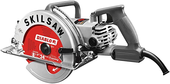 Buy Skilsaw 8-1/4-Inch Aluminum Worm Drive Saw with Diablo Blade and High Torque Motor 