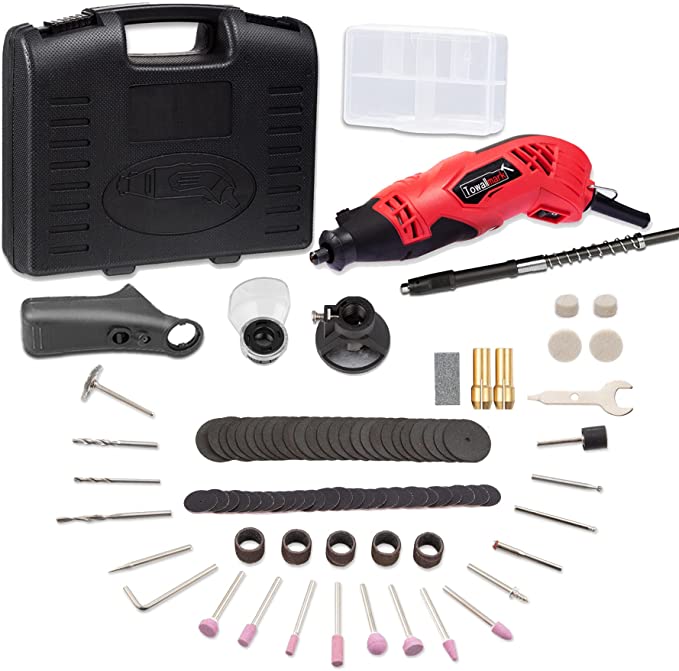 Buy Towallmark 160W Rotary Tool Kit with Flex Shaft- Engraver, Polisher, Sander-6 Variable Speed, 4 Attachments, and 88 Accessories Ideal for Handmade Crafting Projects and Do-It-Yourself Creations 