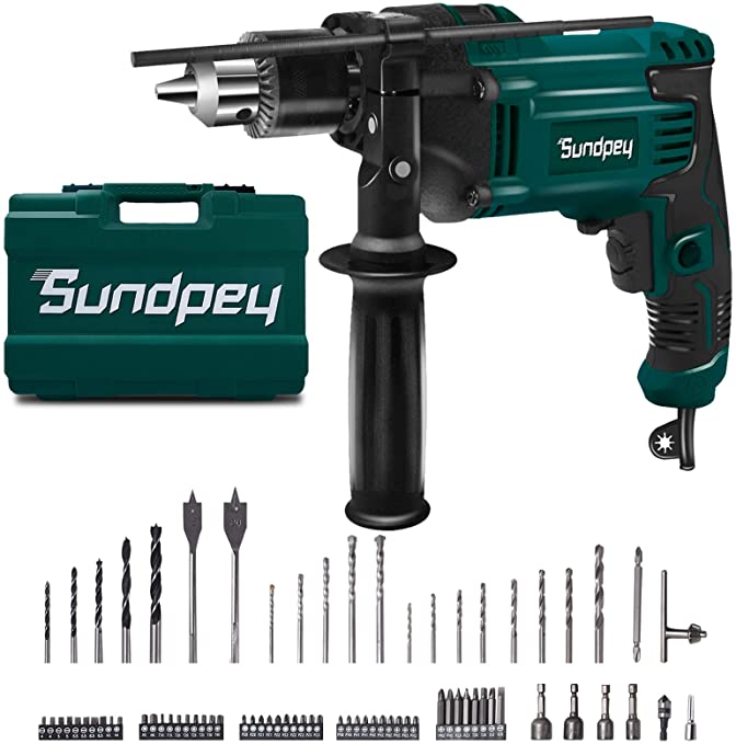 Buy Sundpey Rotary Hammer Drill Corded - Electric Power Drills 1/2 Inch 710W 2800rpm 80PC Hammer Drill & Electric Impact Drill Two Mode Corded Drill Improve Efficiency For Home DIY Concrete Construction 