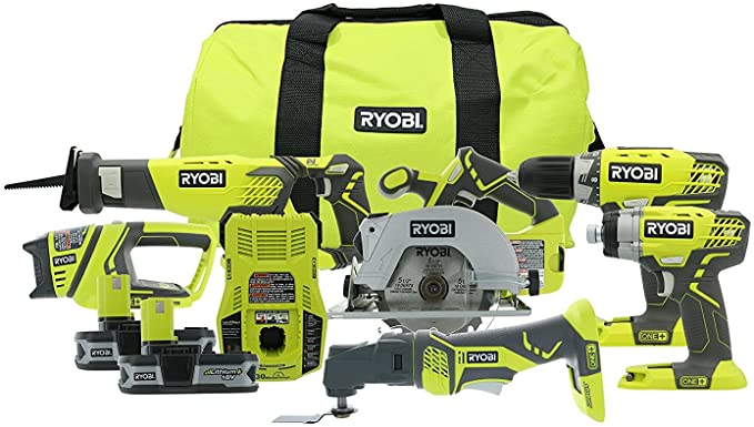 Buy P884 18-Volt ONE+ Lithium-Ion Combo Kit by RYOBI (6-Tools)  