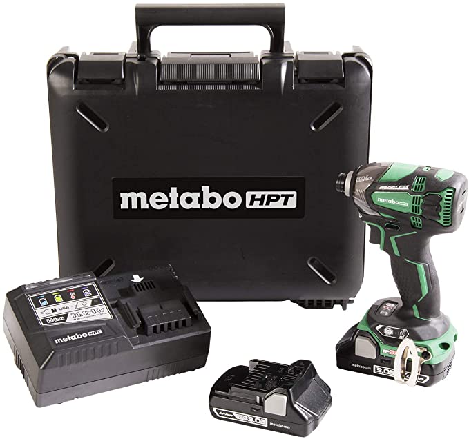 Buy Metabo HPT 18V Cordless Impact Driver Kit | Triple Hammer Technology | Two Compact 3.0Ah Li-Ion Batteries | 1,832 in/lbs Torque | IP56 Compliant | LED Light | WH18DBDL2 