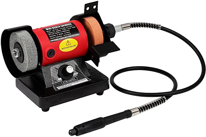 Buy Portable Mini Bench Grinder and Polisher, 3-Inch, 200W, 0-10,000RPM 