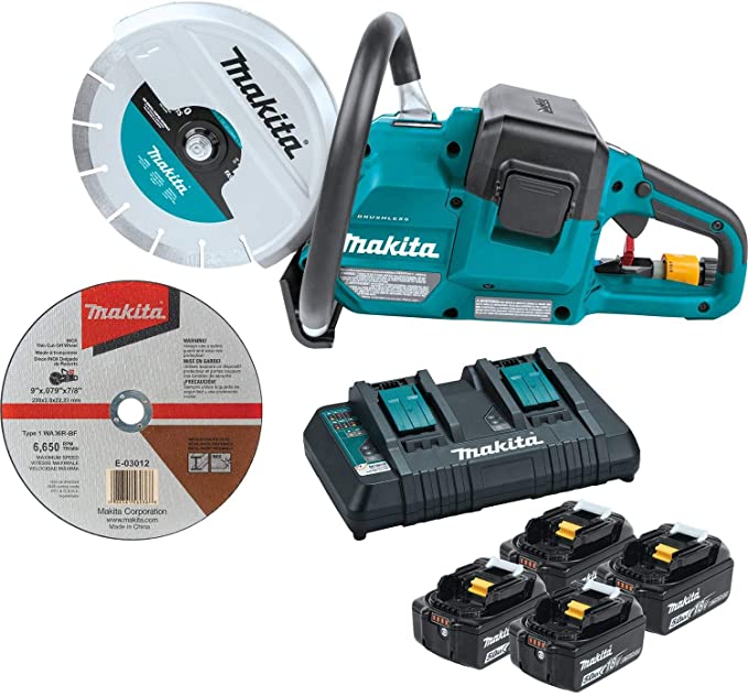 Buy Makita XEC01PT1 18V X2 (36V) LXT Lithium-Ion Brushless Cordless 9-Inch Power Cutter Kit with AFT, Electric Brake, and 4 Batteries (5.0 Ah)  