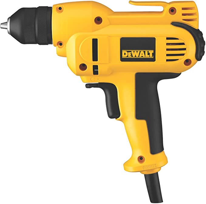 Buy Mid-Handle Grip DEWALT Corded Drill, 8.0-Amp, 3/8-Inch, Variable Speed Reversible (DWD115K )  