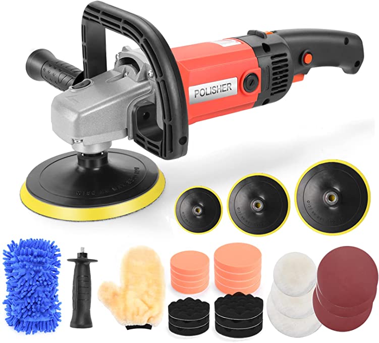 Buy 5/6/7 Inch Variable Speed Polisher Dual Action Orbital with Polishing Foam Wool Pads Kit for Sanding Detailing Waxing Buffing Car Polishers Buffers 