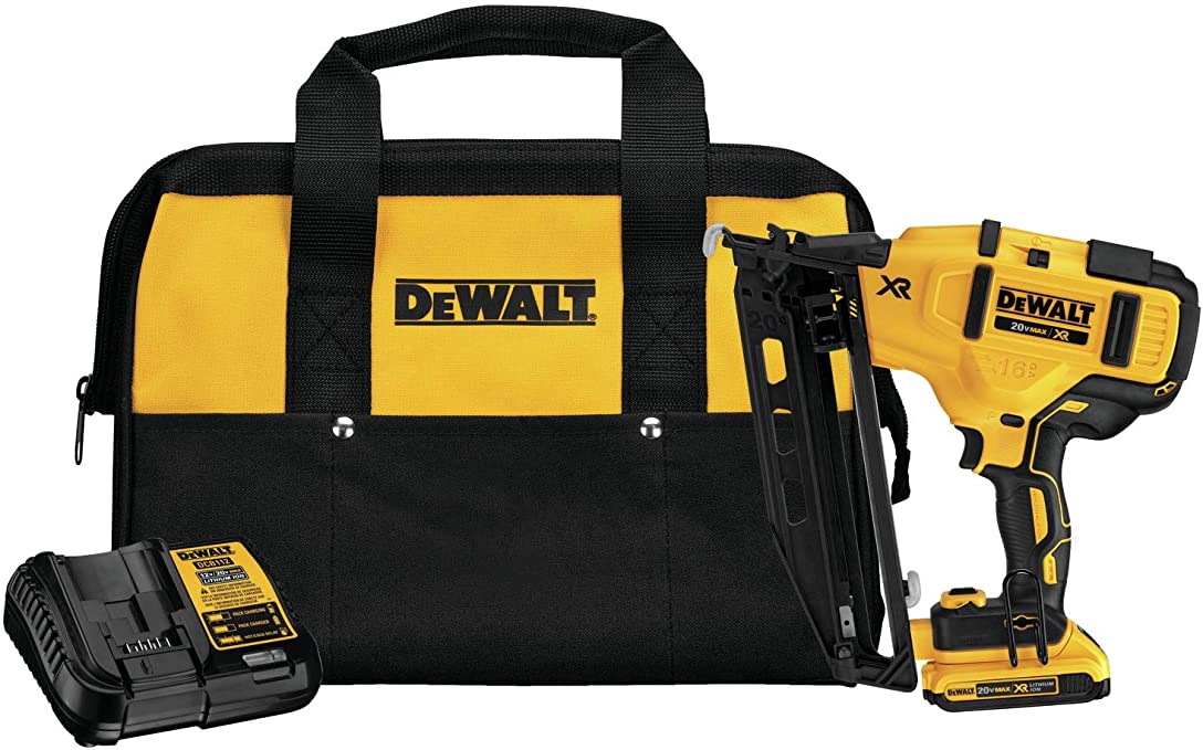 Buy DEWALT 20V MAX XR Finish Nailer, Angled, 16GA DEWALT 20V MAX XR Finish Nailer, Angled, 16GA DEWALT 20V MAX (DCN660D1)  