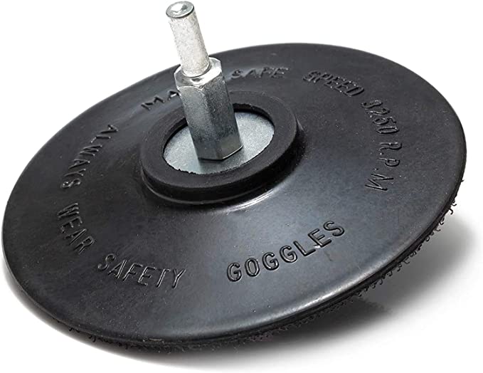 Buy Glass Polish GP12735 Hook and Loop Rotary Backing Pad with Drill Attachment/4.5 Inch Diameter 