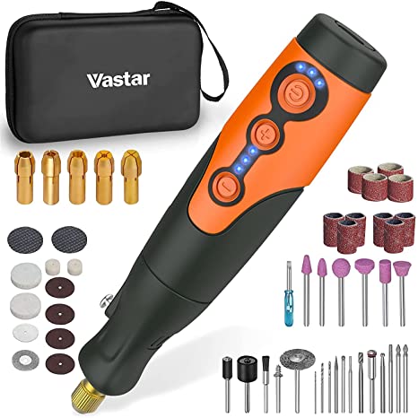 Buy Vastar Cordless Rotary Tool Kit - 3.7V Type-C Fast Charge 3-Speed Variable Mini Rotary Tool with 51pcs Accessories - DIY Carving,Cutting,Polishing,Detail Sanding,Nail Grinding,Engraving Tool 