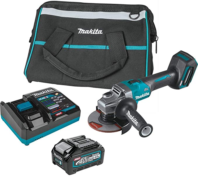 Buy Makita GAG01M1 Cordless Cut-Off/Angle Grinder Kit with Electric Brake 40V Max XGT Brushless Lithium-Ion 4-1/2 in./5 in (4 Ah)  