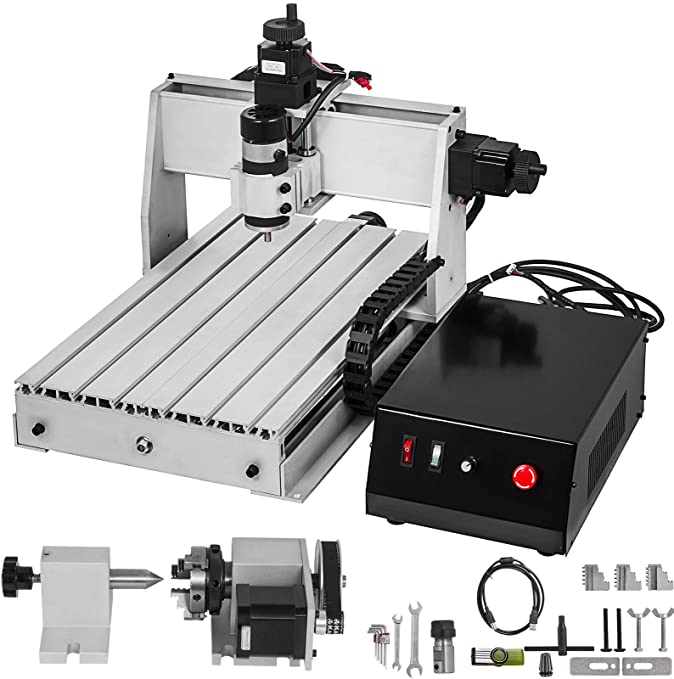 Buy VEVOR CNC Router 4 Axis 3040 CNC Router Engraver Machine 500W CNC Router Engraving Drilling Milling Machine MACH3 with USB Port for DIY Artwork Cutter 4 Axis,3040,500W 