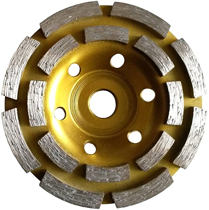 Buy 7 in (pack of 2 Pieces)  Diamond Double Row Grinding Cup Wheel 28 Segment for Concrete Stone Birck Cement Surface Grinding Coating Paint Remove Mortar Leveling Heavy Duty Abrasive Wheel Sanding Disk 