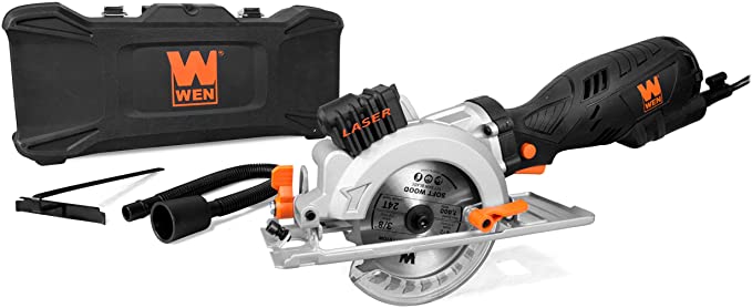 Buy Compact Circular Saw with Laser and Carrying Case WEN 3625 5-Amp 4-1/2-Inch Beveling WEN 3625 5-Amp 4-1/2-Inch Beveling Compact Circular Saw with Laser and Carrying Case 