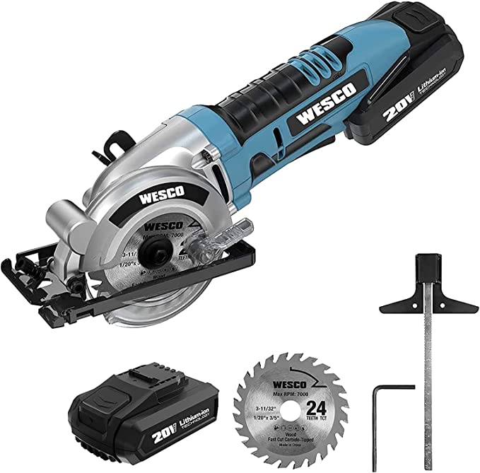 Buy WESCO Mini Circular Saw, 20V 3-3/8