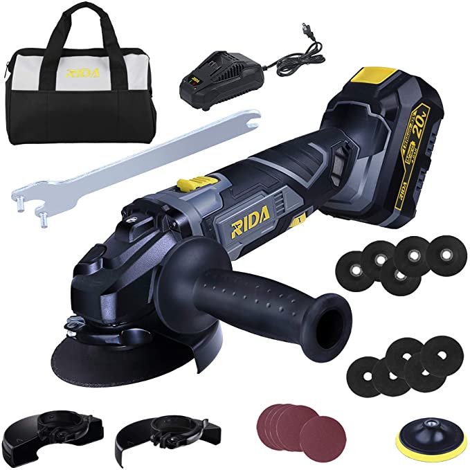 Buy RIDA Cordless Angle Grinder, 20V 4-1/2