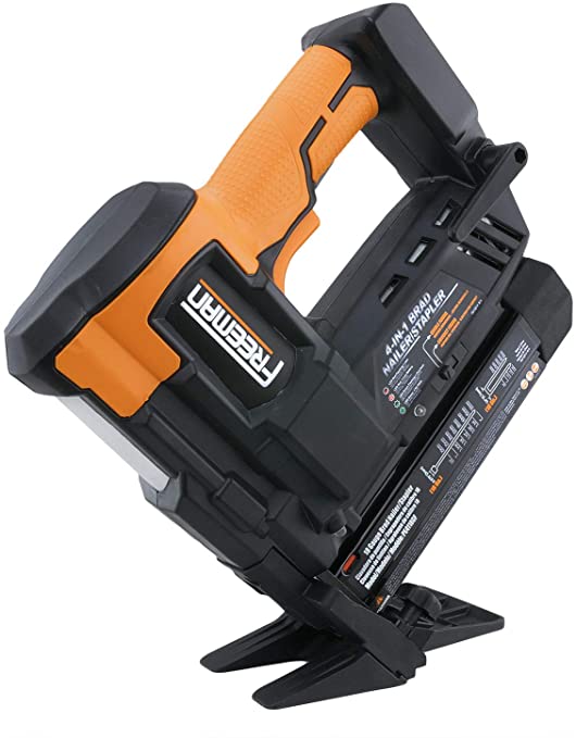 Buy Freeman PE4118GF Cordless 20V 4-in-1 Engineered Hardwood Flooring Nailer and Stapler with Lithium-Ion Batteries, Case, and Fasteners 