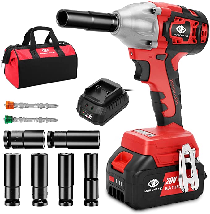 Buy Impact Gun with 6 Pcs Drive Impact Sockets & 2 Pcs Screwdriver Bits, 20V 2 In 1 Brushless Impact Wrench Cordless Drill Set with 4.0 Ah Battery Delivers 300 Ft-lbs Torque 2900 RPM, Impact Gun with 6 Pcs Drive Impact Sockets & 2 Pcs Screwdriver Bits, 20V 2 In 1 Brushless Impact Wrench Cordless Drill Set with 4.0 Ah Battery Delivers 300 Ft-lbs 