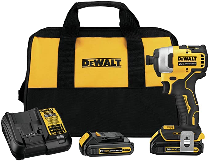 Buy DEWALT ATOMIC 20V MAX Impact Driver, Cordless, Compact Kit, 2 Batteries, 1/4-Inch, DEWALT ATOMIC 20V MAX Impact Driver, Cordless, Compact Kit, 2 Batteries, DEWALT ATOMIC 20V MAX (DCF809C2)  