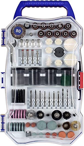 Buy WORKPRO Rotary Tool Accessory Set, 208-Piece Multi-Functional Attachments for Easy Cutting, Grinding, Sanding, Wood Working, Carving, W124105A 