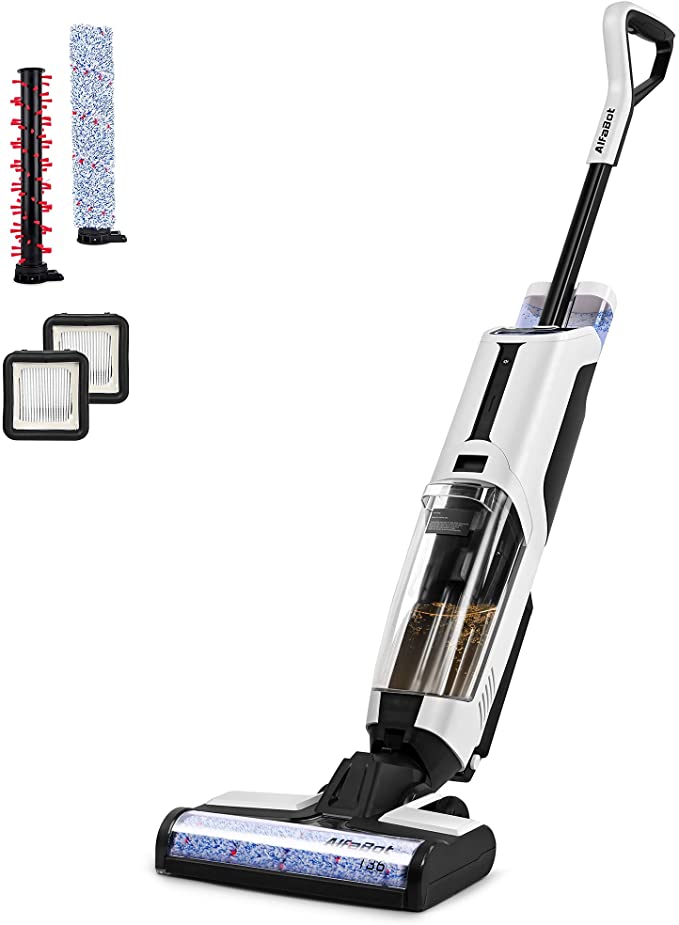 Buy Wet Dry Vacuum, AlfaBot T36 Cordless Floor Vacuum Cleaner and Mop for Hardwood Floors and Area Rugs, Lightweight Wet-Dry Floor Cleaner with Self Cleaning, One-Step Cleaning/Voice Assistance, Wet Dry Vacuum, AlfaBot T36 Cordless Floor Vacuum Cleaner and Mop for Hardwood Floors and Area Rugs, Lightweight Wet-Dry Floor Cleaner with Self Cleaning, One-Step Cleaning/Voice Assistance 