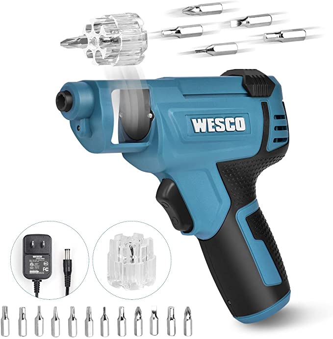 Buy WESCO Power Cordless Screwdriver, Electric Screwdriver 4V Max 1.5Ah Rechargeable Battery, 12 Pcs Screwdriver Bits, Front LED, Mini Screw Guns, Multifunctional Tools WESCO Power Cordless Screwdriver, Electric Screwdriver 4V Max 1.5Ah Rechargeable Battery, 12 Pcs Screwdriver Bits, Front LED, Mini Screw Guns, Multifunctional Tools /WS2013U 