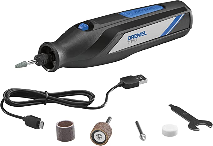 Buy Dremel 7350-5 Cordless Rotary Tool Kit with 4V Li-ion Battery and 7 Rotary Tool Accessories - Perfect for Light DIY Projects and Precision Work 