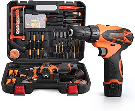 Buy Power Tool Combo Kits, 117 Pieces Tool Set with Drill & Home Tool Kit Repair Set Toolbox Portable Electric Tools by Daoseolo Outdoor Maintenance Cordless Drill Gift Set for Home Office 