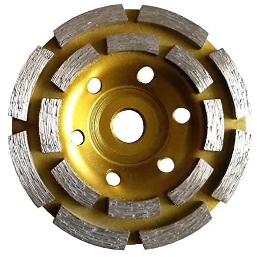 Buy Premium Grade Double Row Concrete Diamond Grinding Cup Wheel 4 1/2