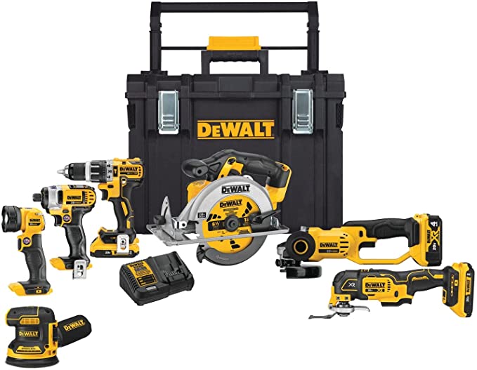 Buy DCKTS781D2M1 DeWALT DCKTS781D2M1 20V MAX Cordless Li-Ion 7-Tool Combo Kit w/Tough System 