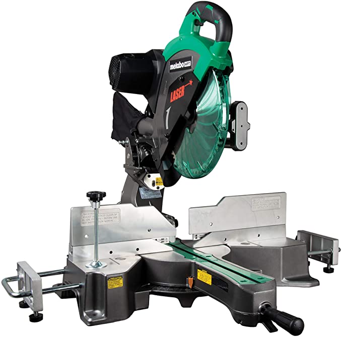 Buy Metabo HPT C12RSH2 12-Inch Sliding Compound Miter Saw with Double Bevel, Laser Marker, Compact Slide System, 15-Amp Motor, Large Sliding Fences, and a 5-Year Warranty. 