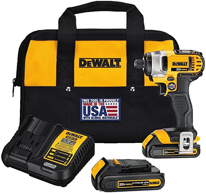 Buy 1/4-Inch DEWALT 20V MAX* Cordless Drill Impact Driver Kit (DCF885C2)  