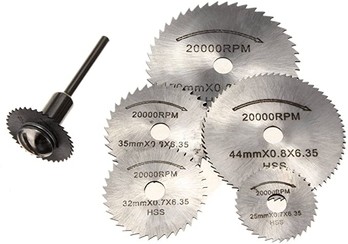 Buy HSS Circular Saw Blades for Metal & Dremel Rotary Tool SOLOOP (Set of 6pcs)  