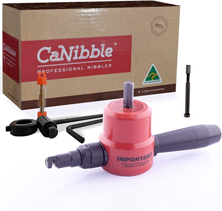 Buy CaNibble Professional Nibbler with Straight and Circular Cutting Attachments Drill attachment for multi-directional cutting 