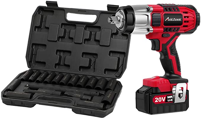 Buy Cordless Impact Wrench Set with 18 Impact Sockets 