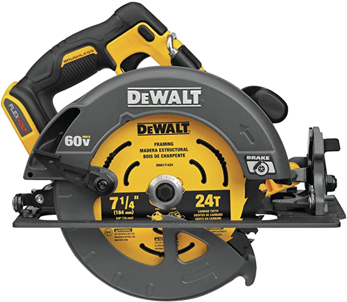 Buy 7-1/4-Inch DEWALT FLEXVOLT 60V MAX* Circular Saw with Brake, Tool Only (DCS578B)  